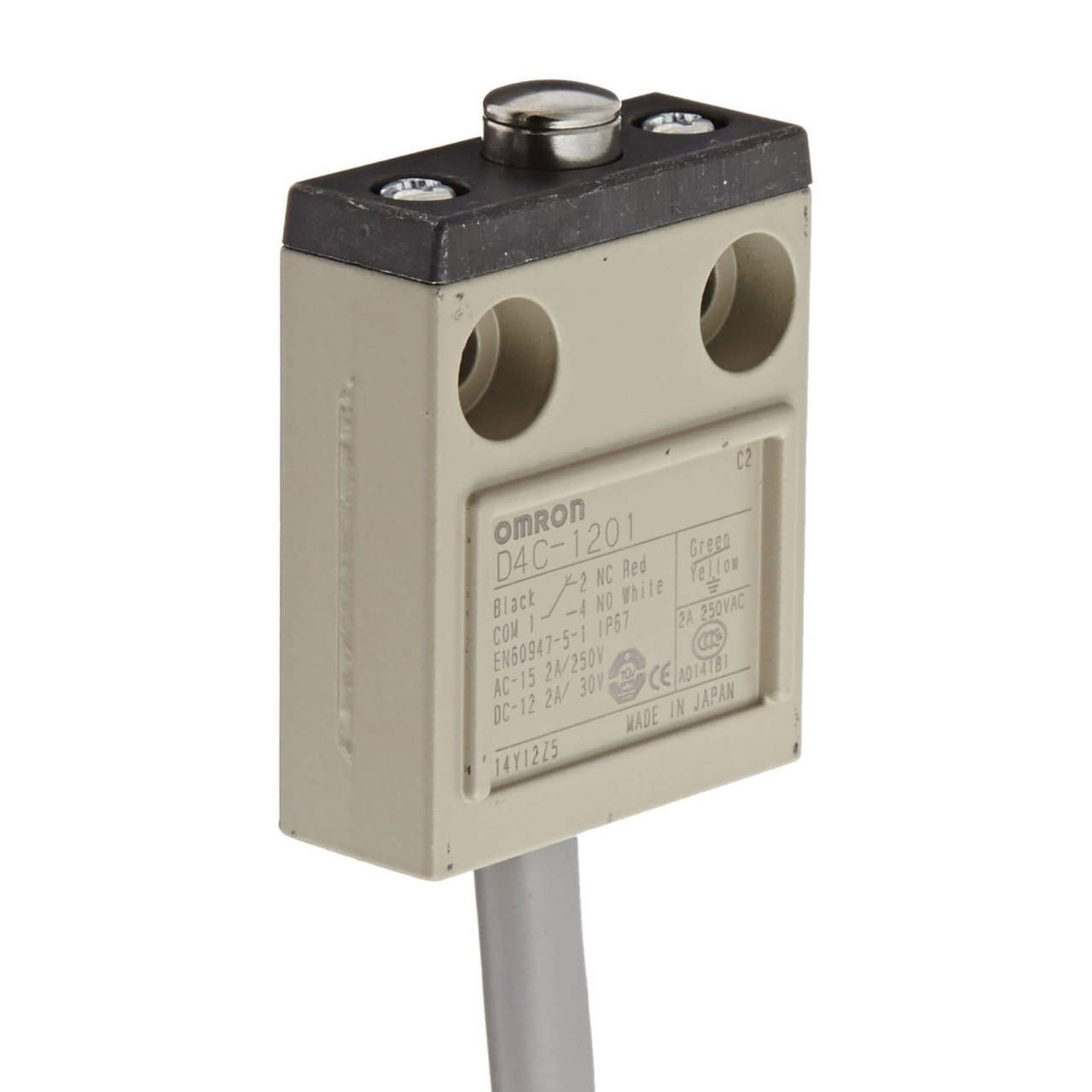 Omron – D4C-1201 Kompakt Kapalı Limit Switch, Üstten Basmalı