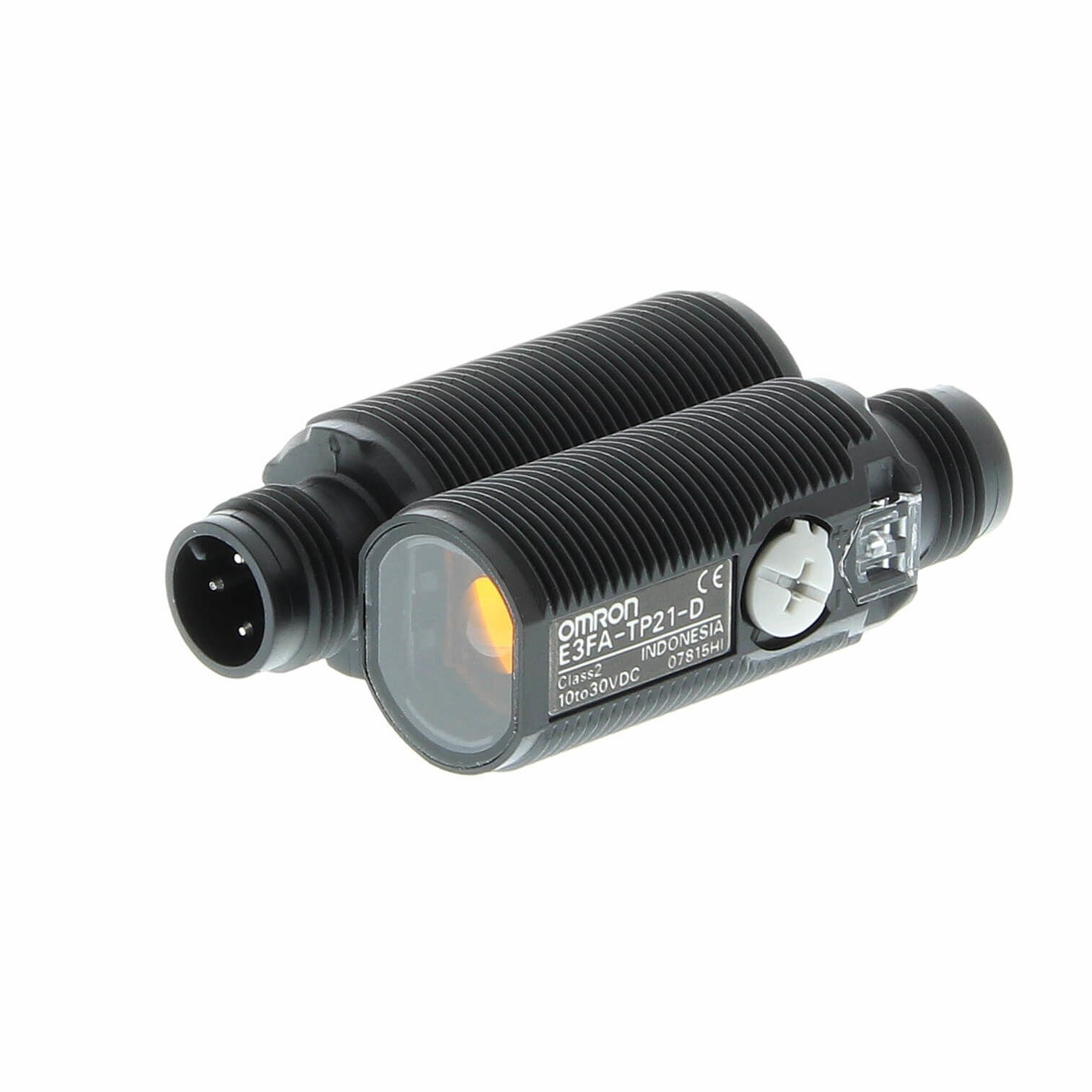 Omron – E3FA-TP21 Fotoelektrik Sensör, M18 Eksenel, Plastik, Kırmızı LED
