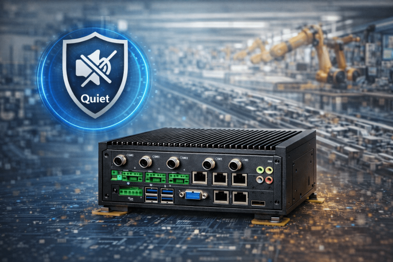 Üretim Hattı için Sessiz Çalışan Fansız Bilgisayar