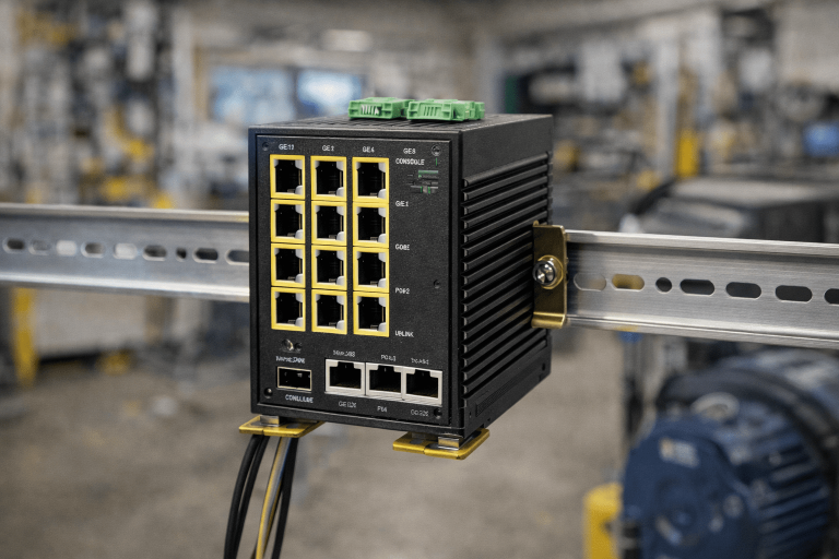 DIN Ray Montajlı Kompakt Endüstriyel Switch