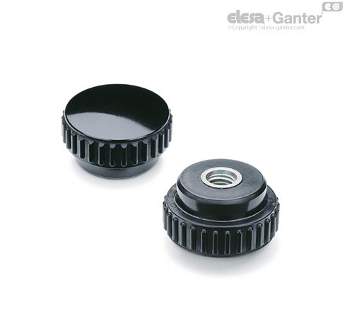 Elesa+Ganter B.193/20-SST-M6 Paslanmaz Çelik Dişli Kör Delikli Tırtıklı Kavrama Topuzu